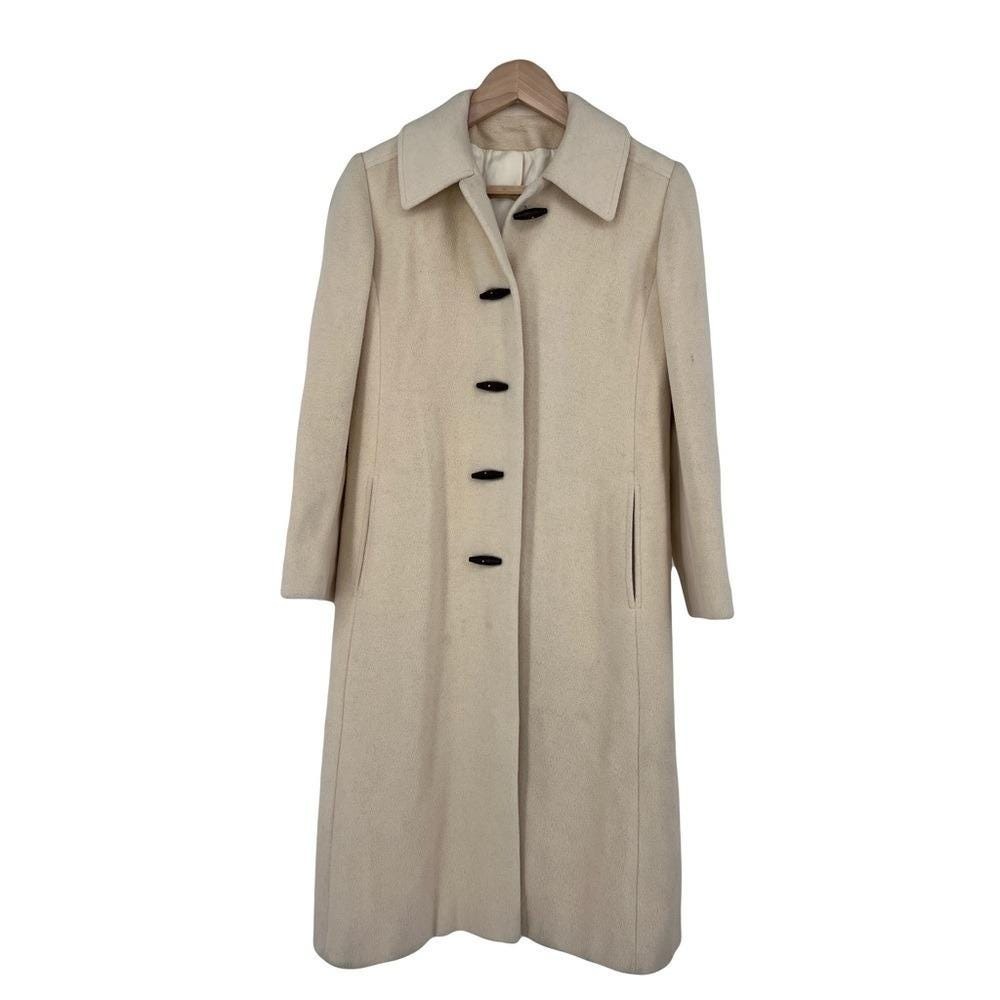 Regency Cashmere Long Cream Button-Front Cashmere Coat